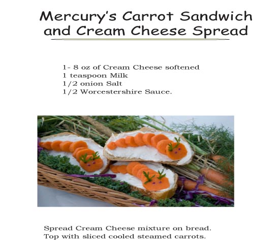 Mercury's carrot sandwish